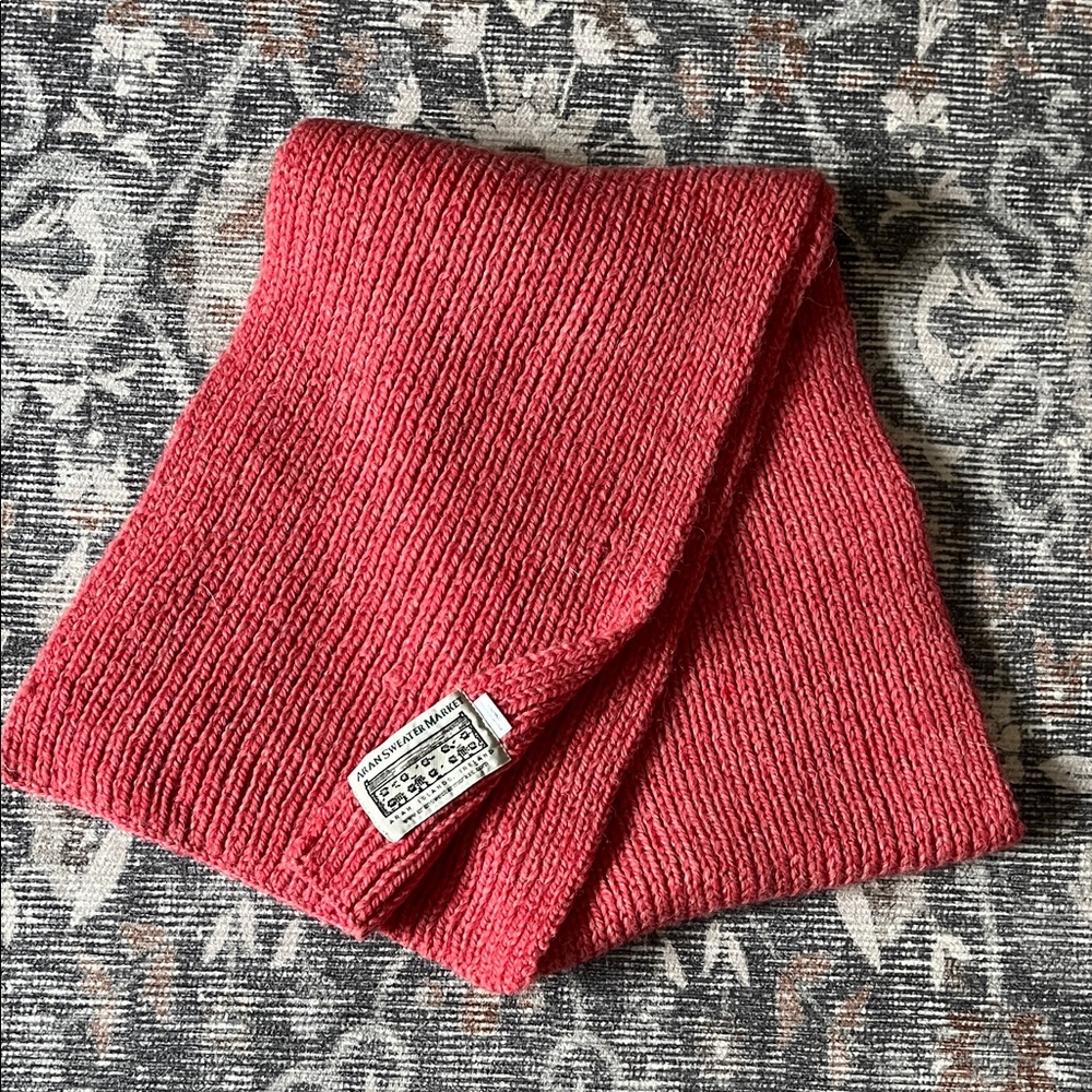 Irish Coral Knit Scarf